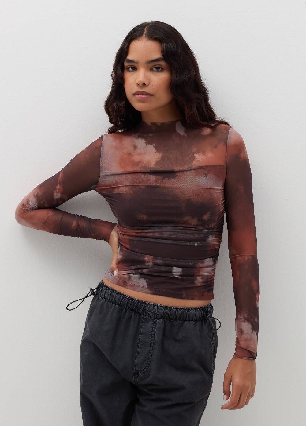 B. ANGEL T-shirt a maniche lunghe in mesh Tie Dye 2025