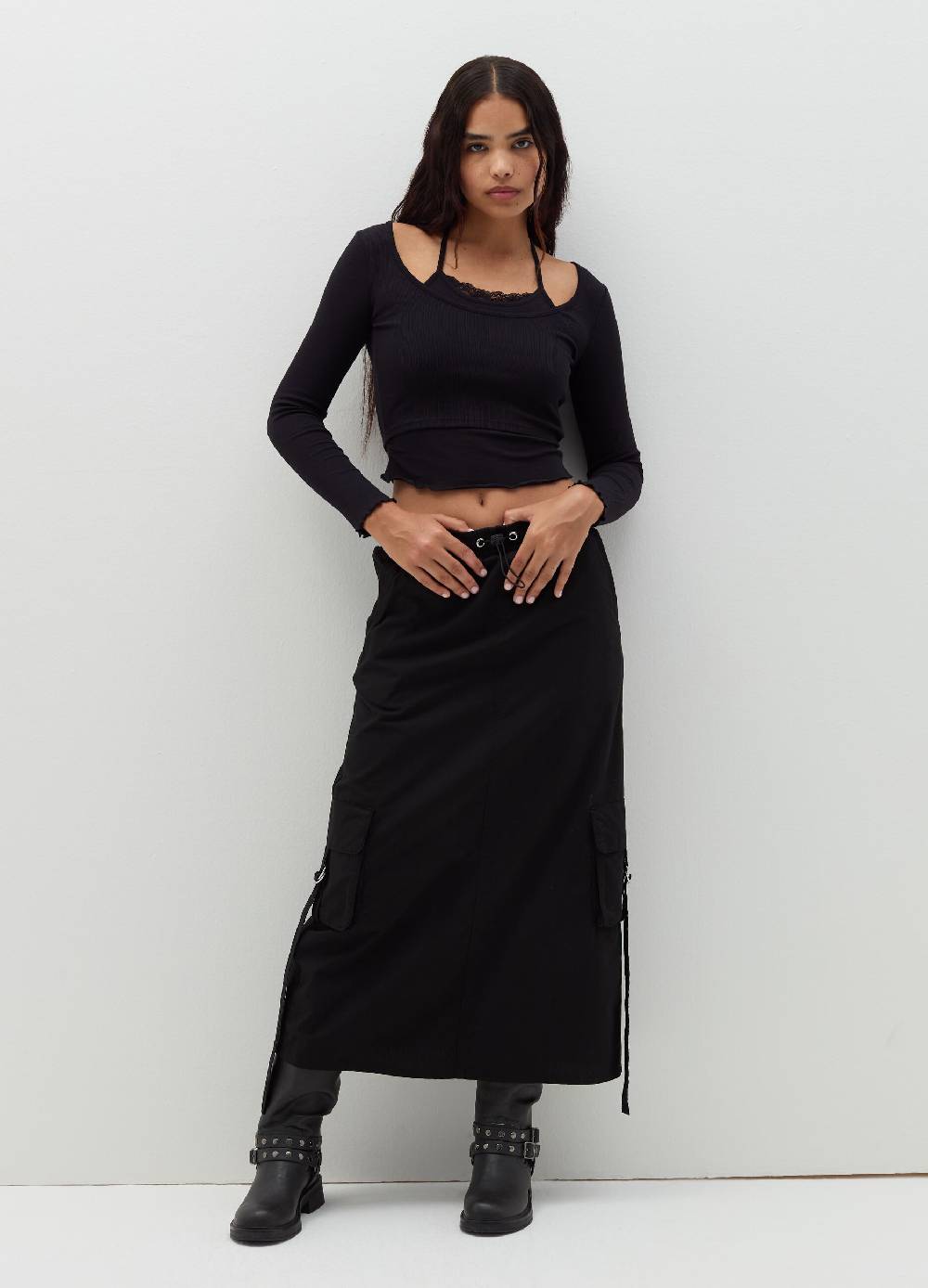 B. ANGEL T-shirt crop con canotta interna Prezzo Ridotto
