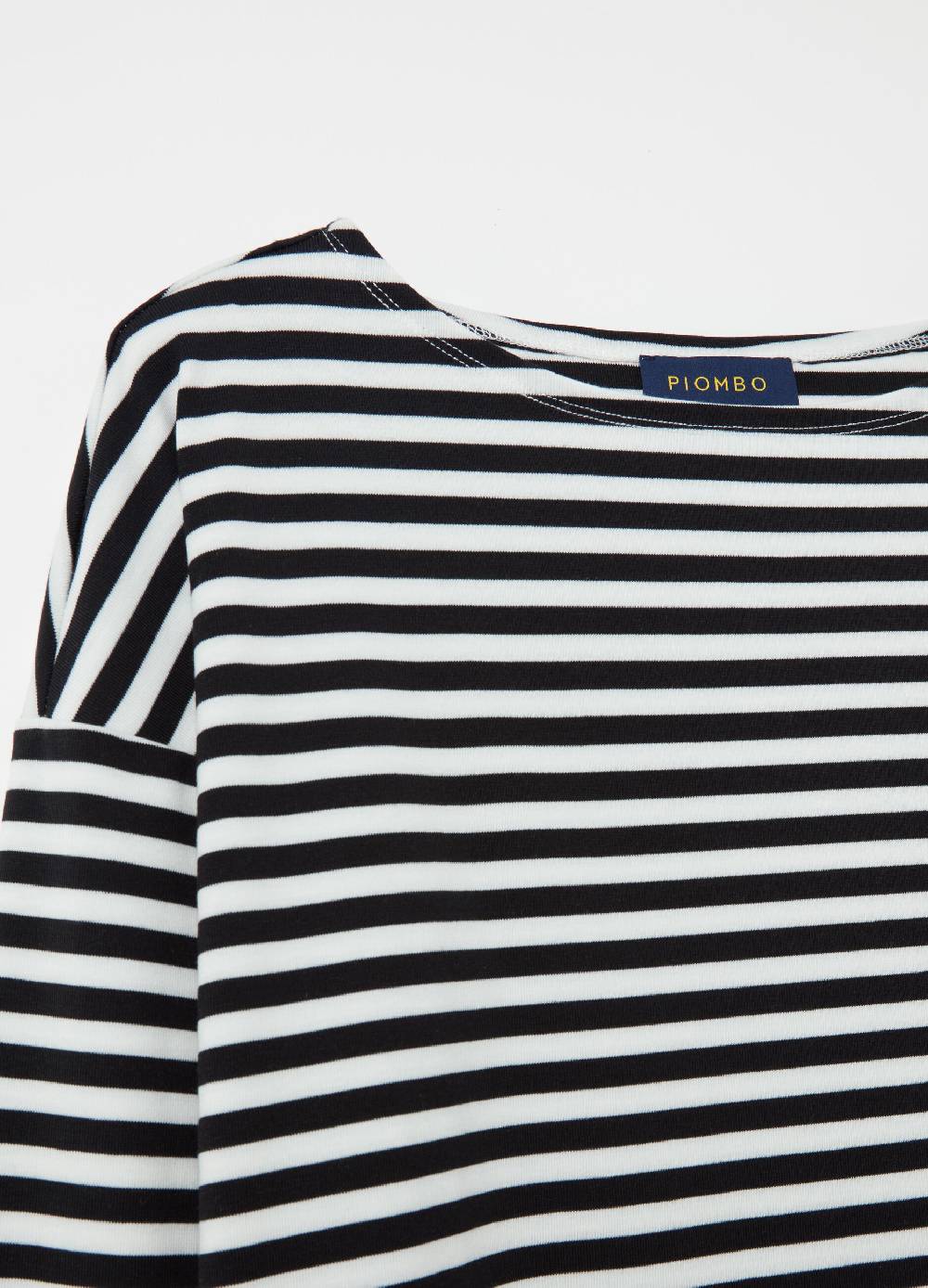 PIOMBO T-shirt a righe con maniche lunghe Economico