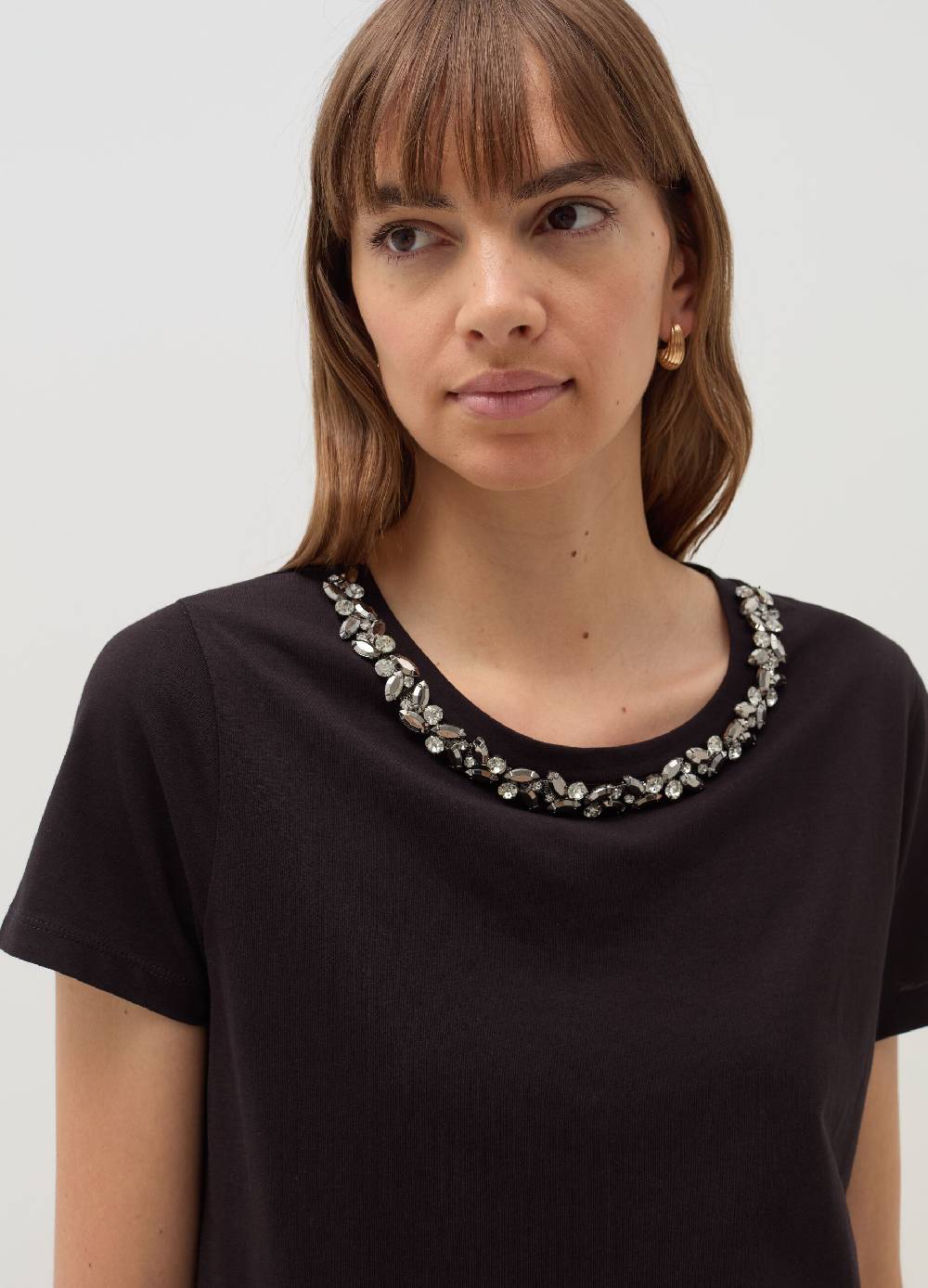 OVS T-shirt girocollo con applicazioni gioiello Vendita Calda