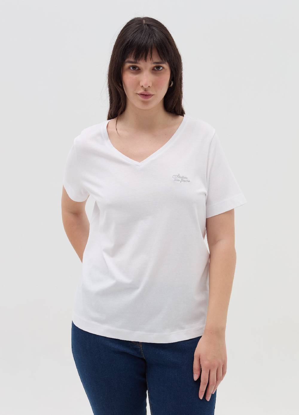 MYA T-shirt con ricamo lurex Curvy 2025