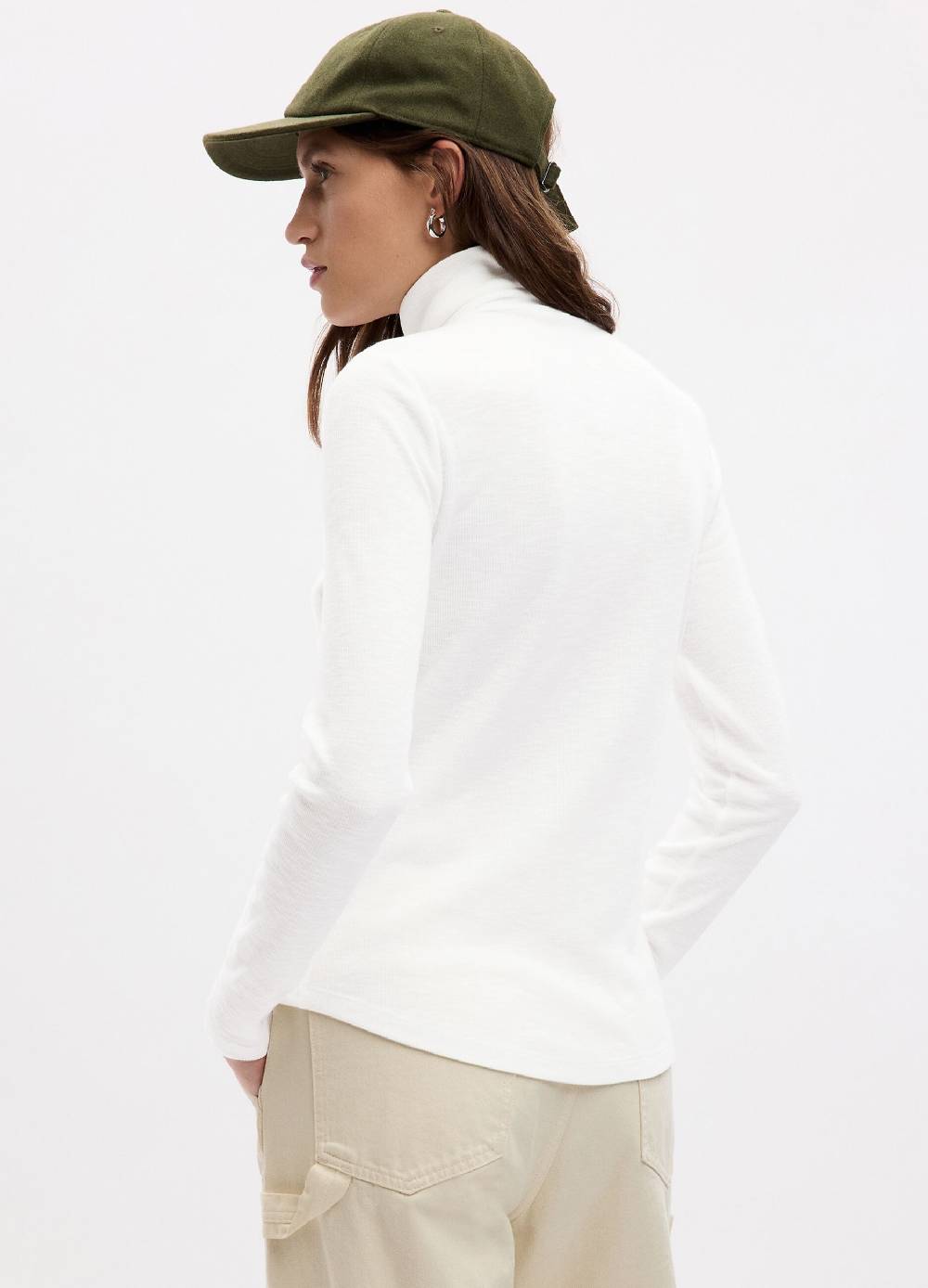 GAP T-shirt a costine sottili con collo alto Rilascio limitato