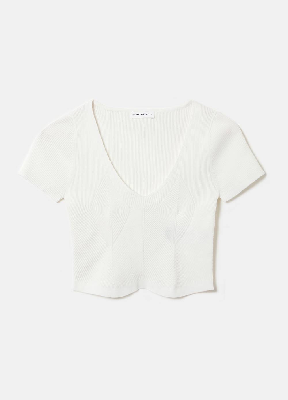 TALLY WEIJL Crop top a costine Outlet