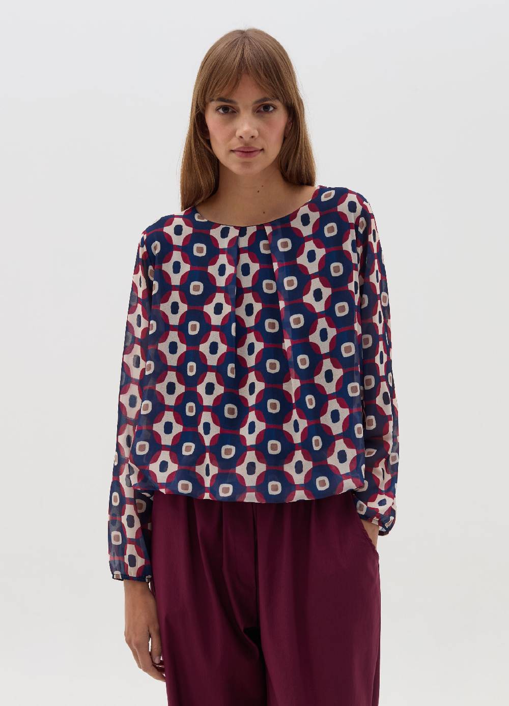 HYBRID Blusa con stampa geometrica Italia
