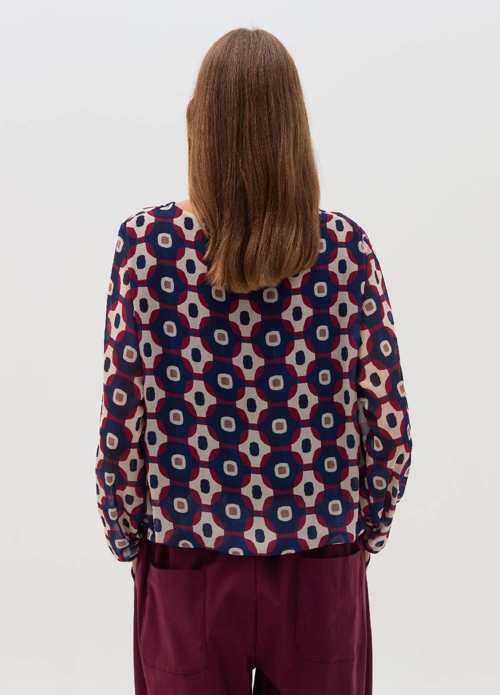 HYBRID Blusa con stampa geometrica Italia