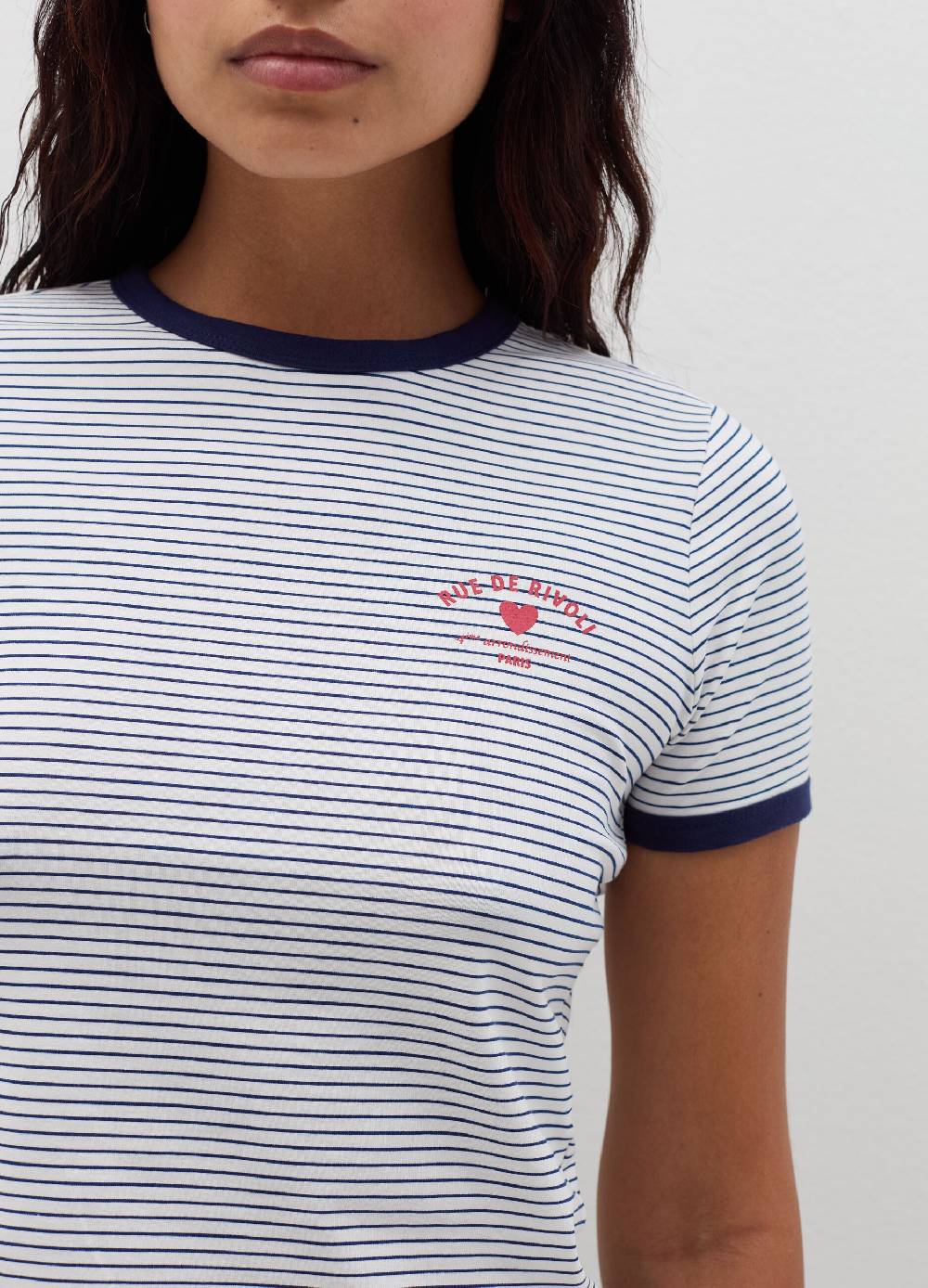 B. ANGEL T-shirt con profili a contrasto e stampa Vendita