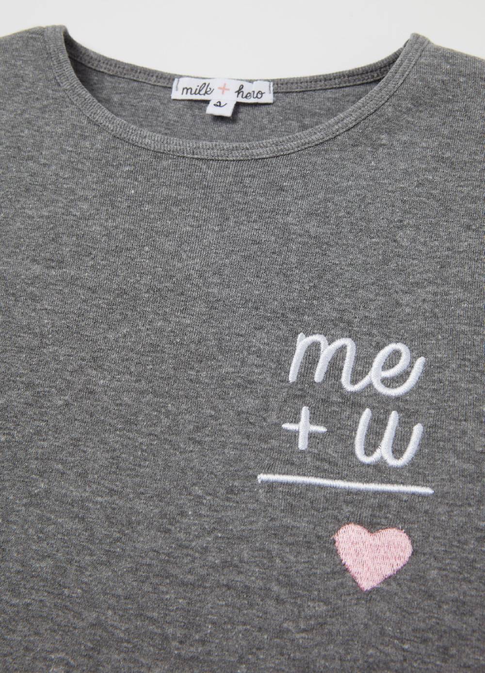 MILK+HERO T-shirt girocollo con ricamo Spedizione Gratuita