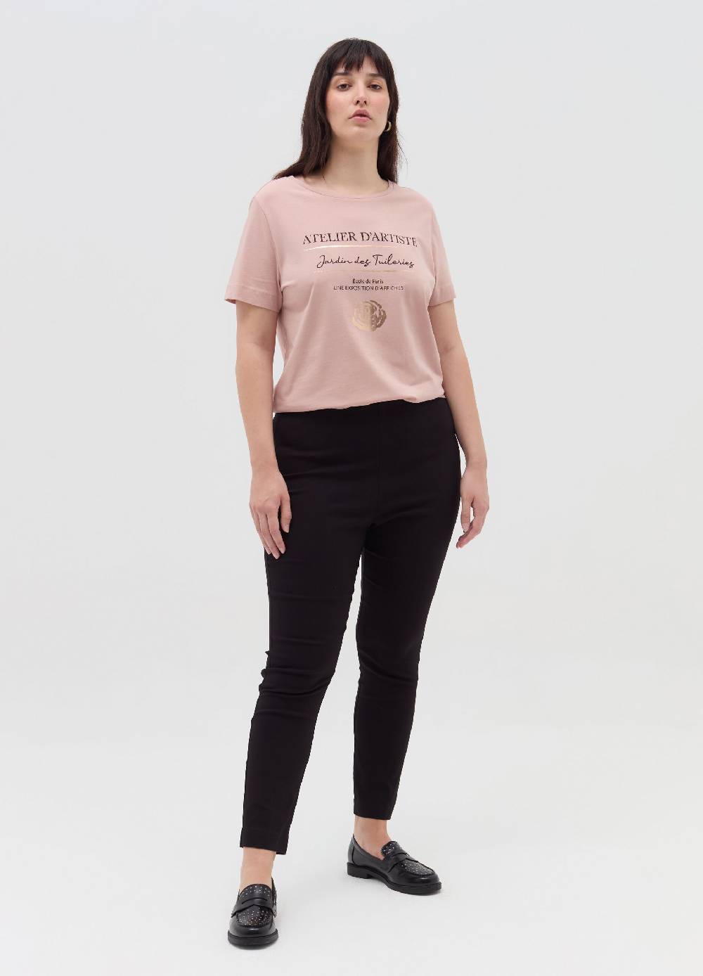 MYA T-shirt in cotone con stampa Curvy Convenienza