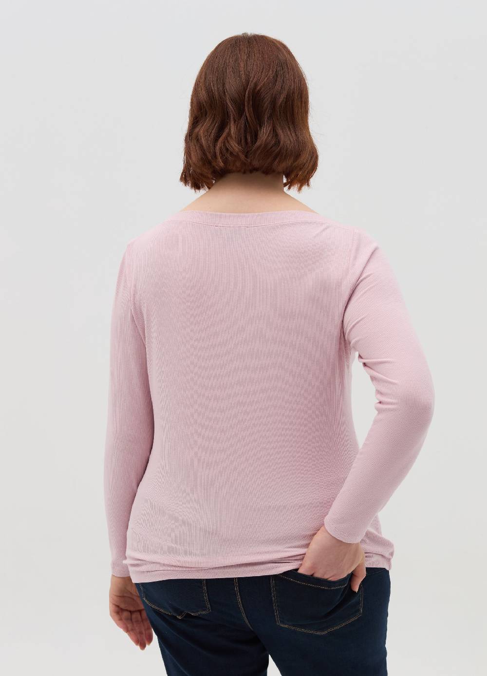 MYA T-shirt a costine con scollo a barca Curvy Novità