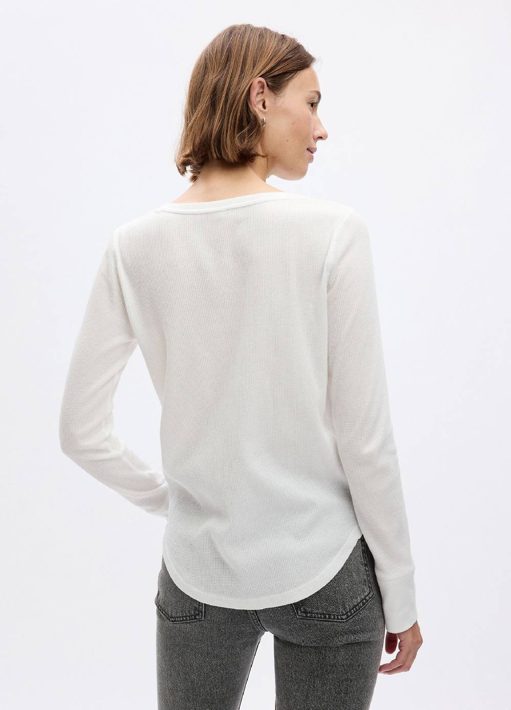 GAP T-shirt con micro trama waffle a maniche lunghe Offerta