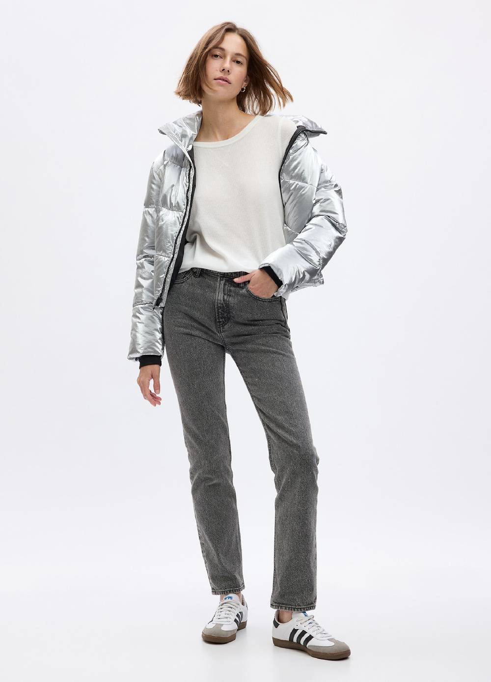 GAP T-shirt con micro trama waffle a maniche lunghe Offerta
