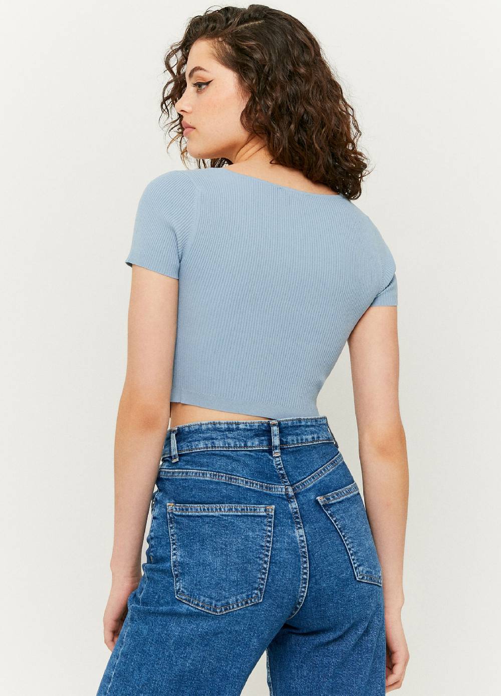 TALLY WEIJL Crop top a costine Economico