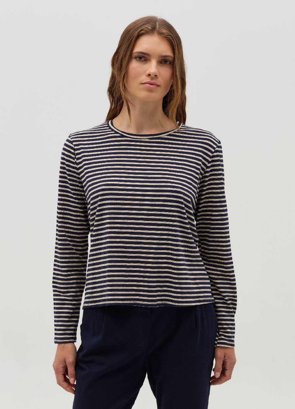 HYBRID T-shirt a righe in lurex con maniche lunghe Outlet