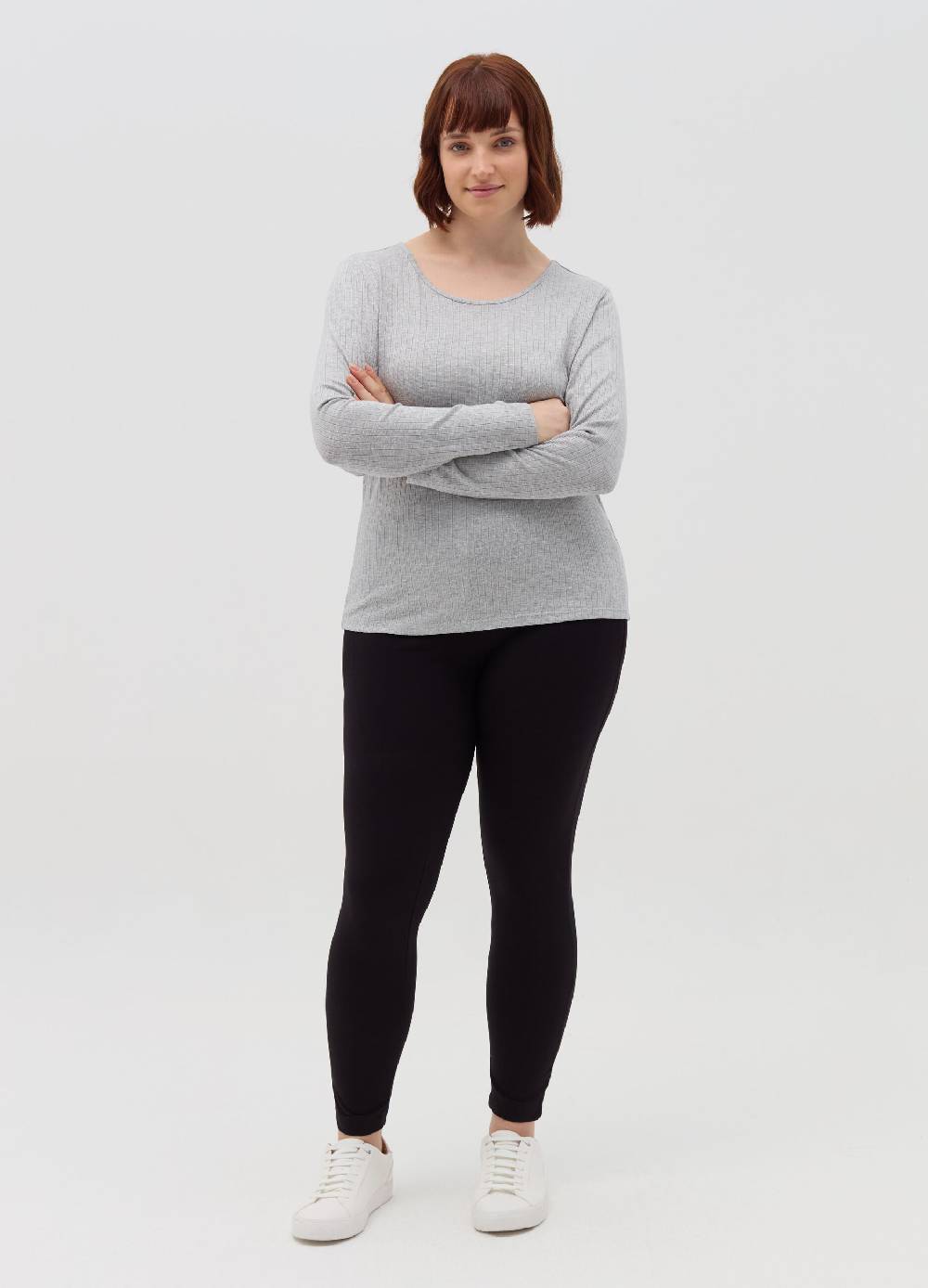 MYA T-shirt in lurex a coste piatte Curvy Nuovo