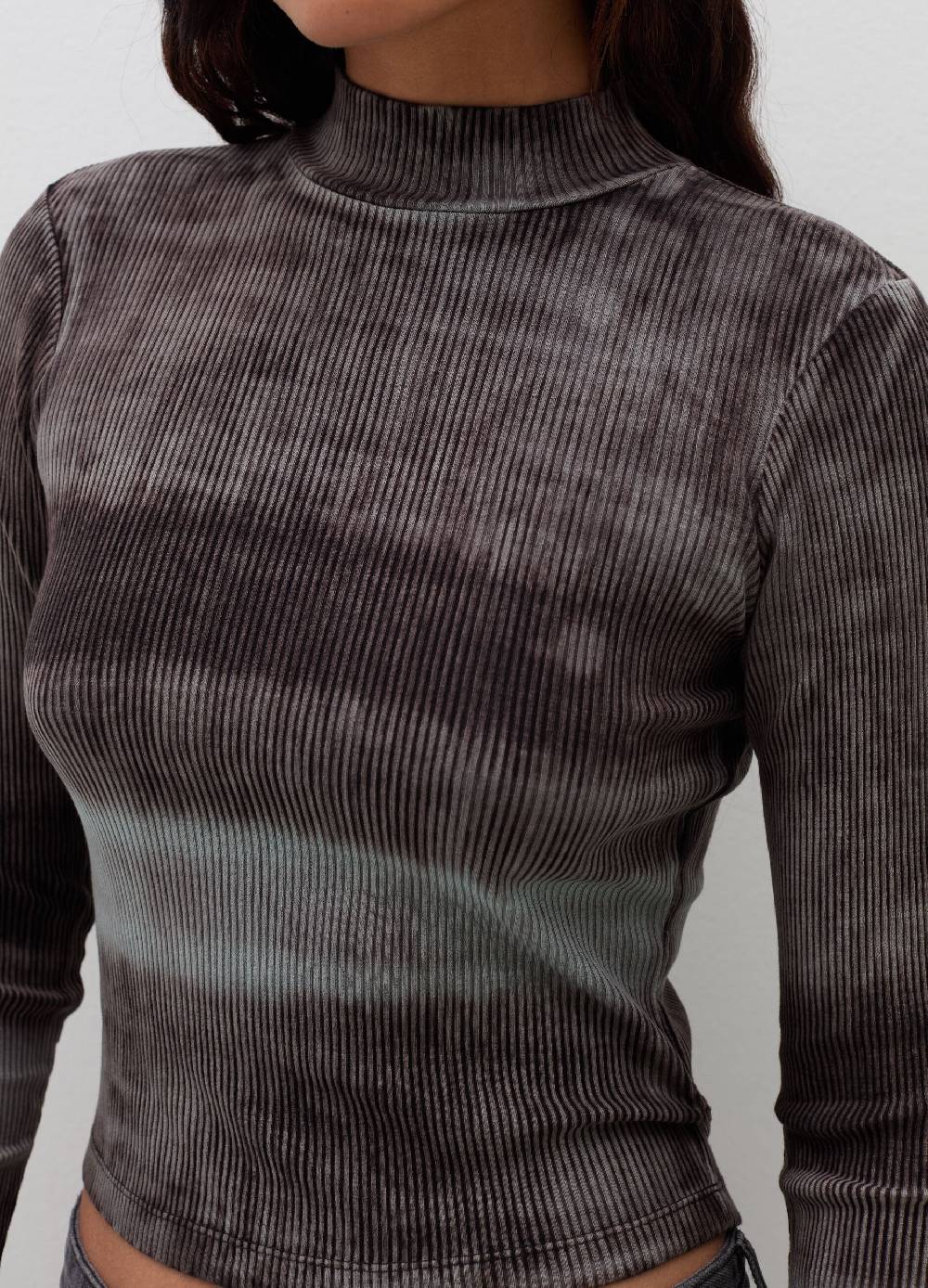 B. ANGEL T-shirt a costine degrade con collo alto Negozi Online