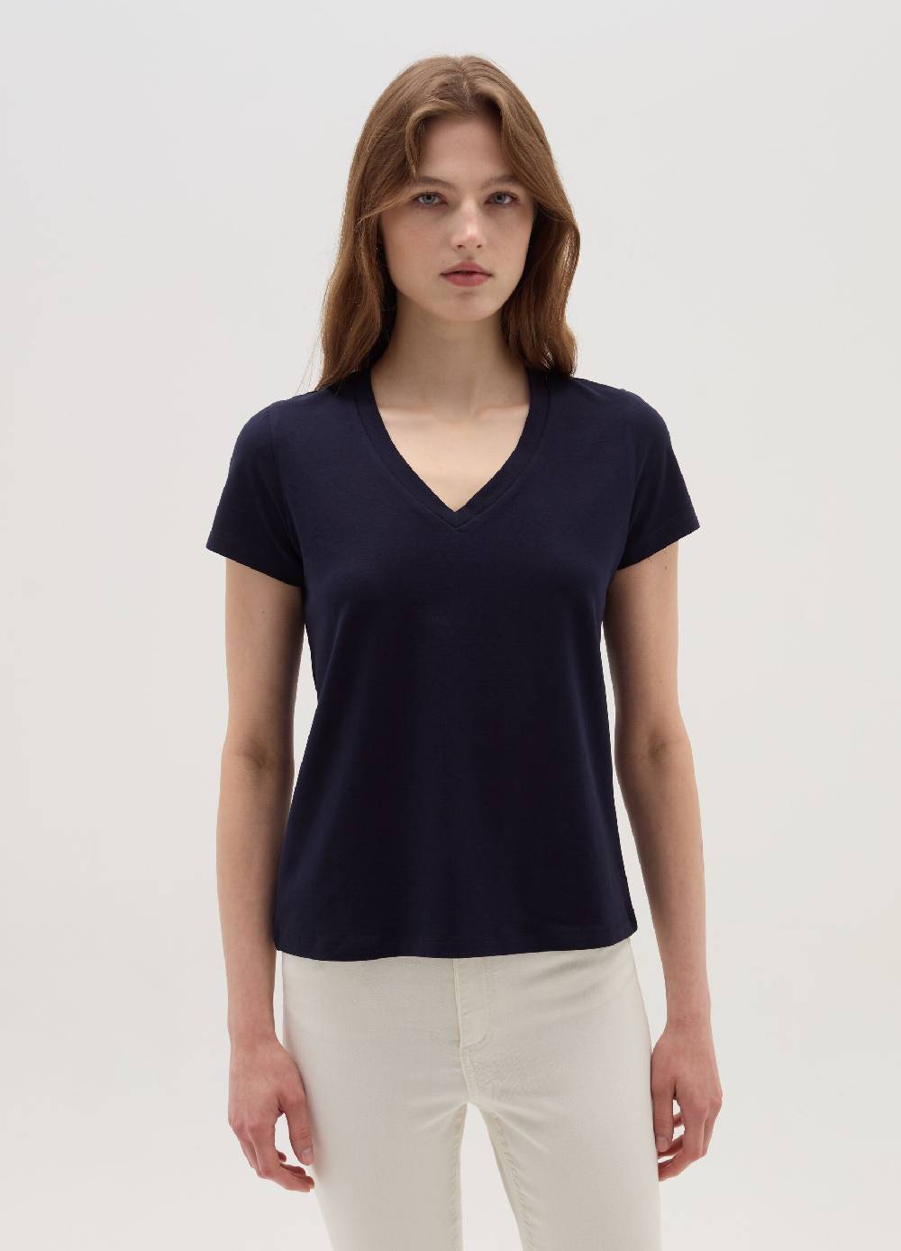OVS T-shirt tinta unita con scollo a V Consegna Veloce