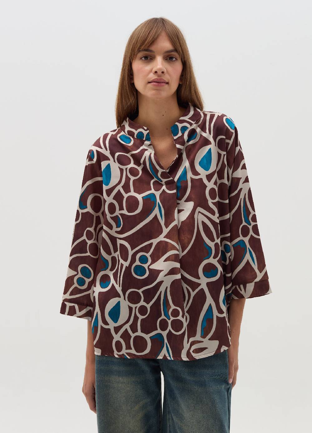 HYBRID Blusa con stampa fantasia Sconto