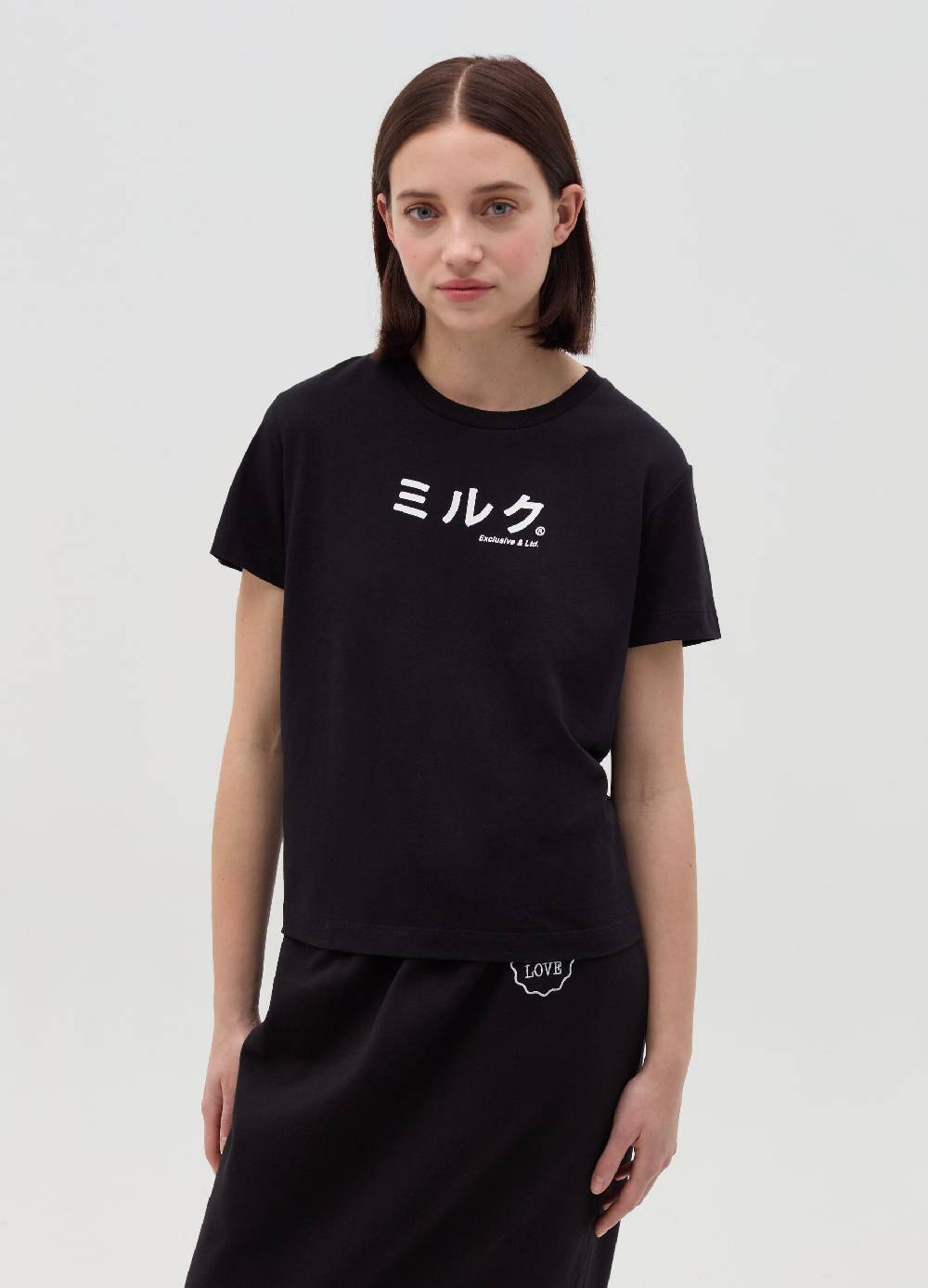 MILK+HERO T-shirt girocollo in cotone Saldi Di Fabbrica