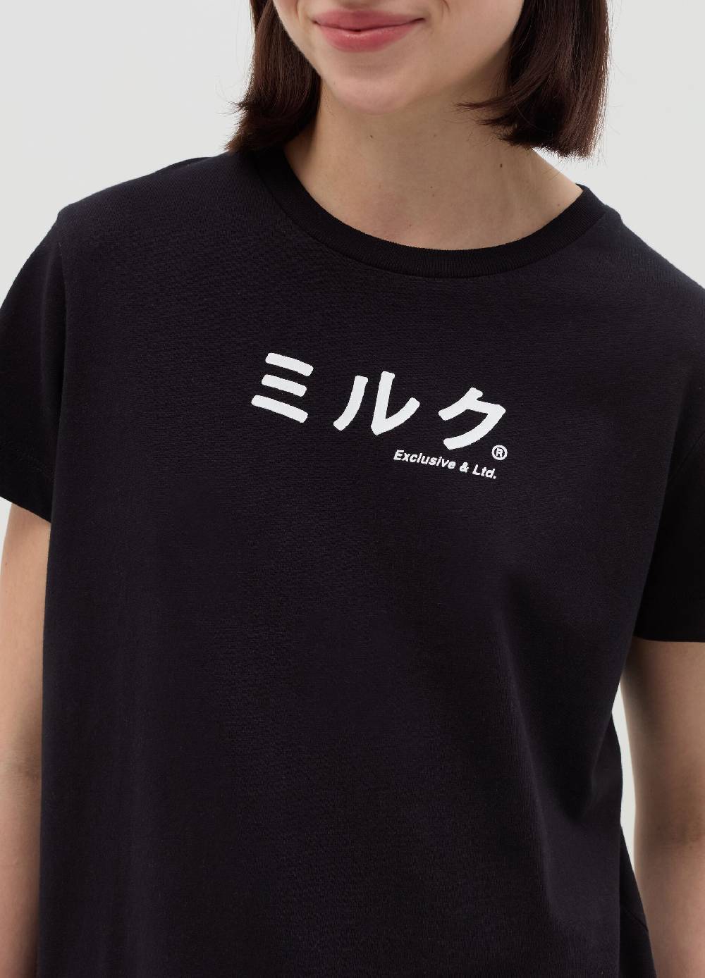 MILK+HERO T-shirt girocollo in cotone Saldi Di Fabbrica