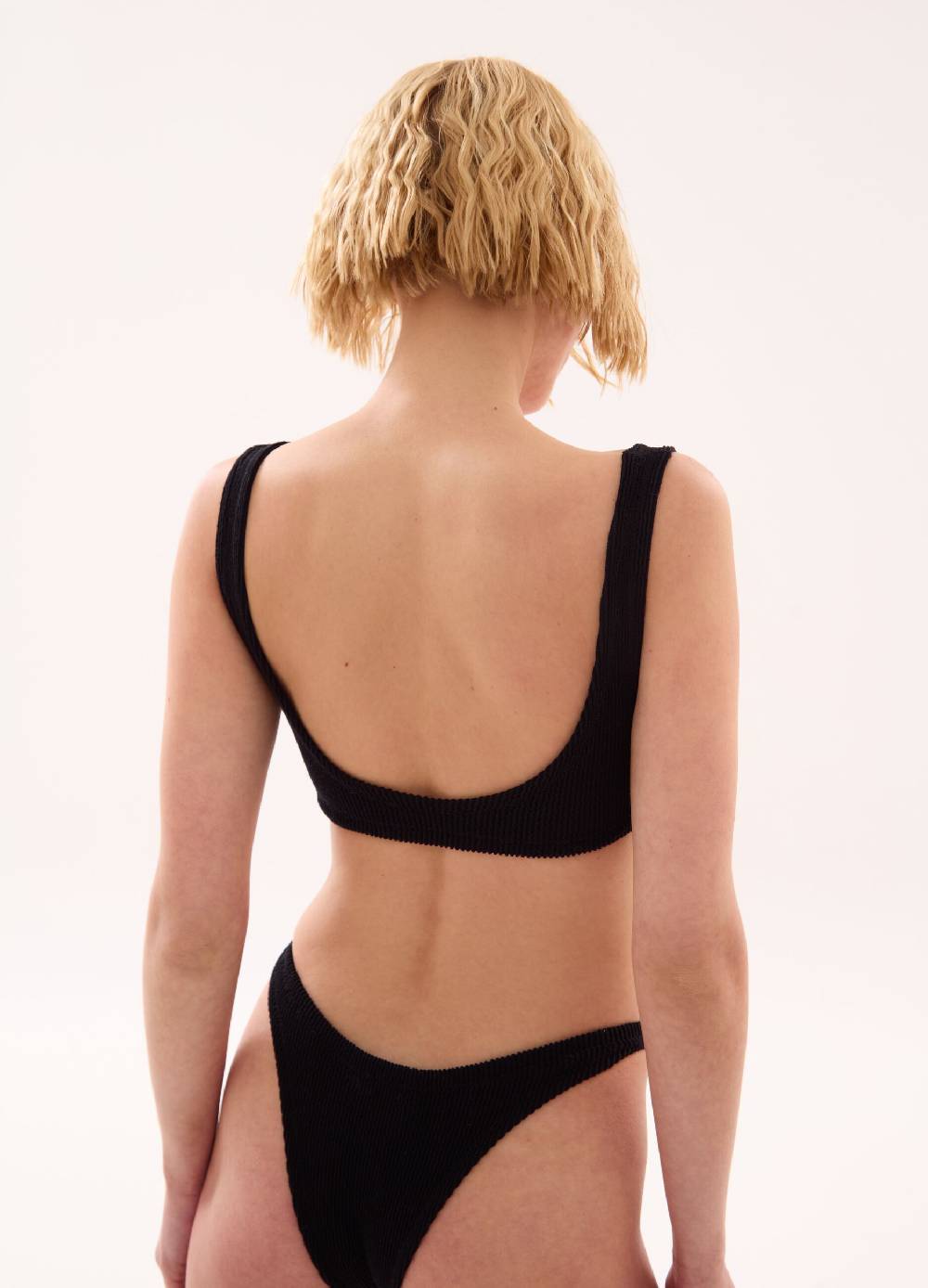 UTOPJA Crinkle Bikini Top Black Spedizione Gratuita