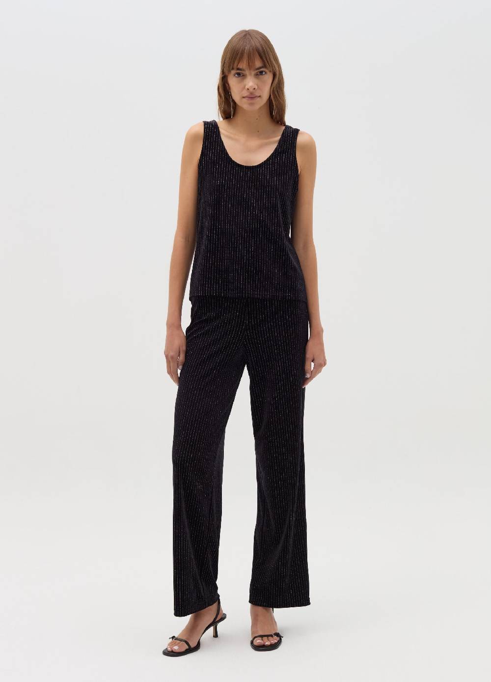 OVS Tank top in velluto con fil coupe in lurex Pezzi Unici