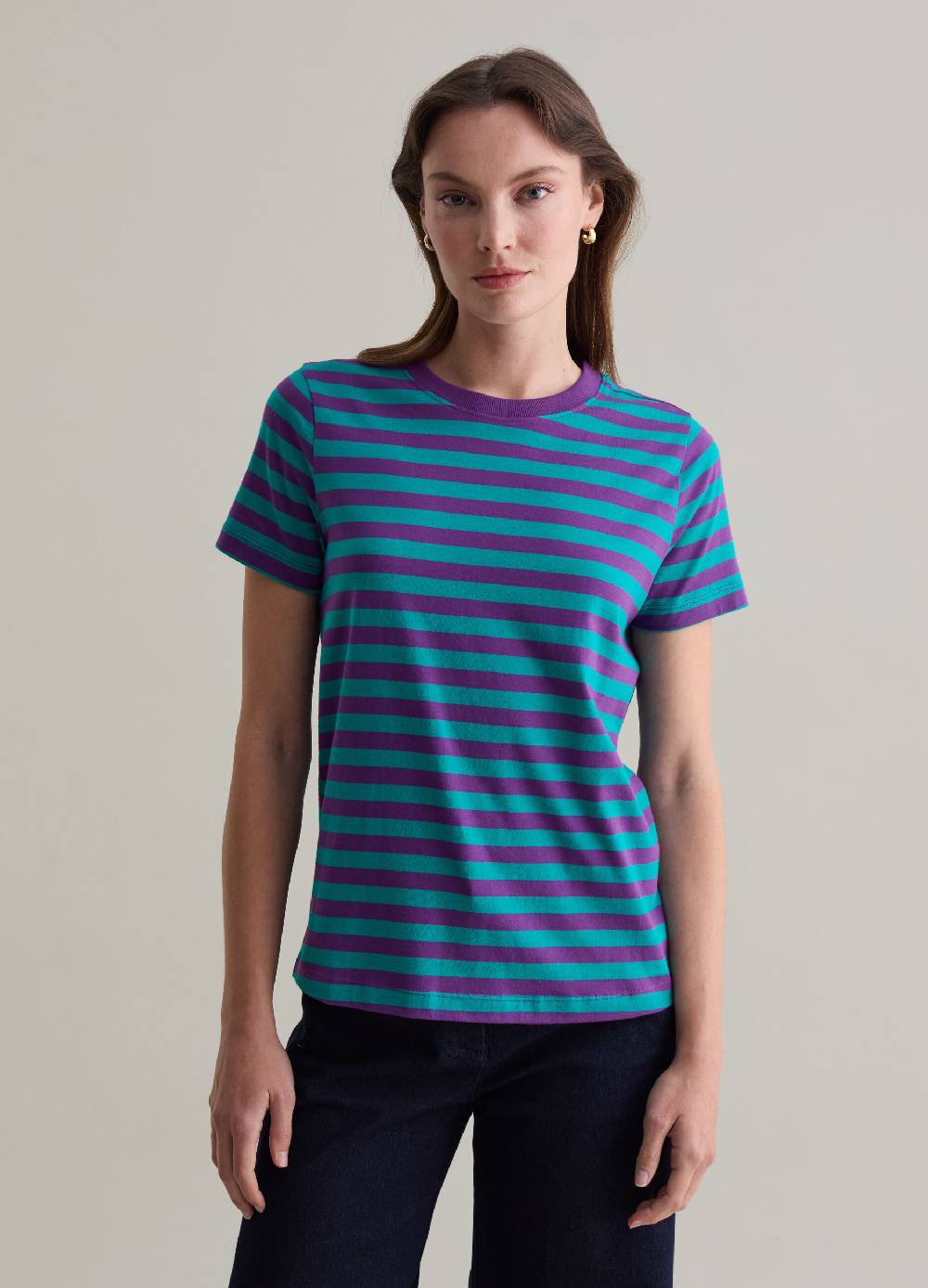 PIOMBO T-shirt in cotone Supima a righe Economico