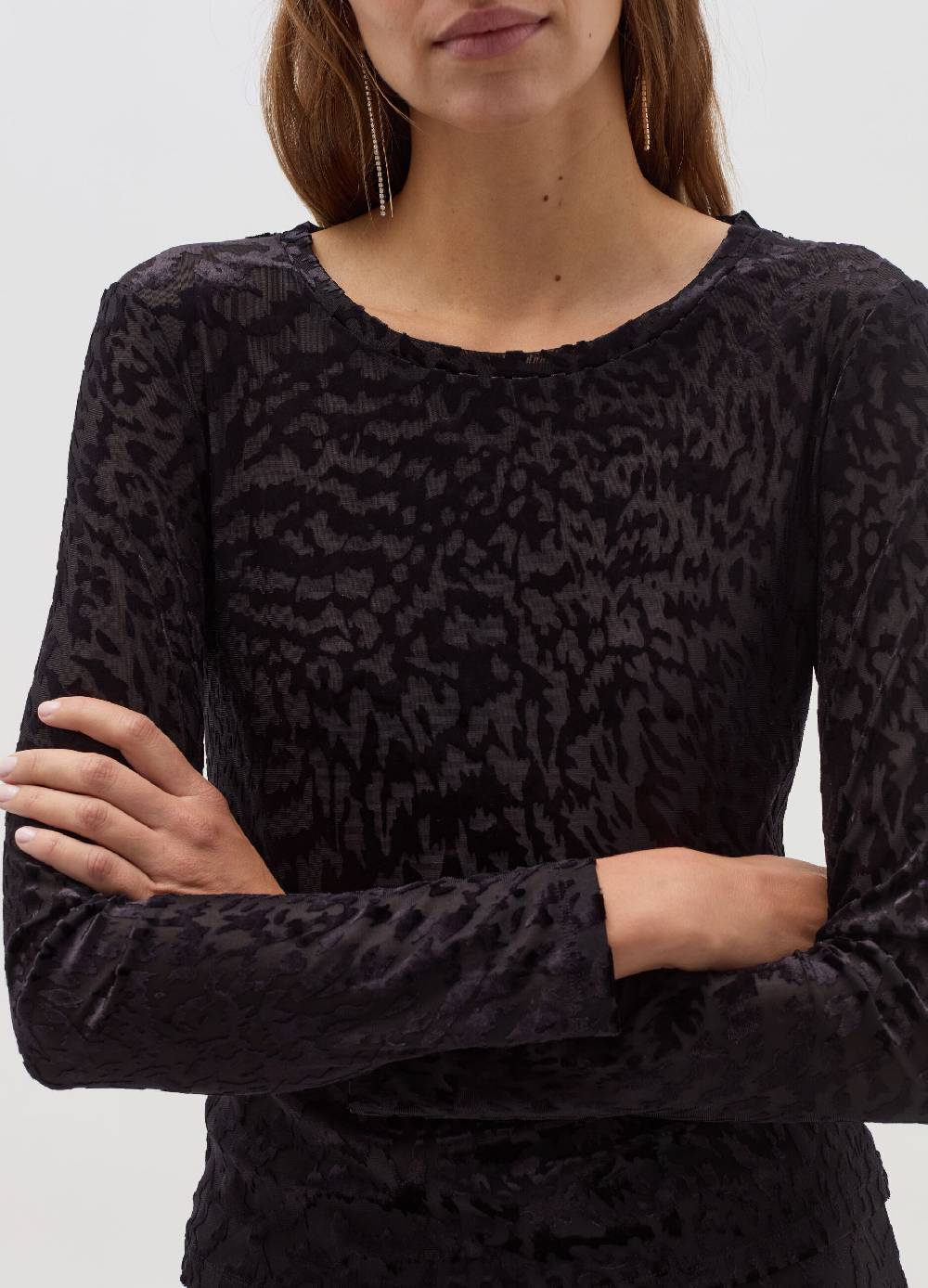OVS T-shirt animalier con lavorazione devore Online