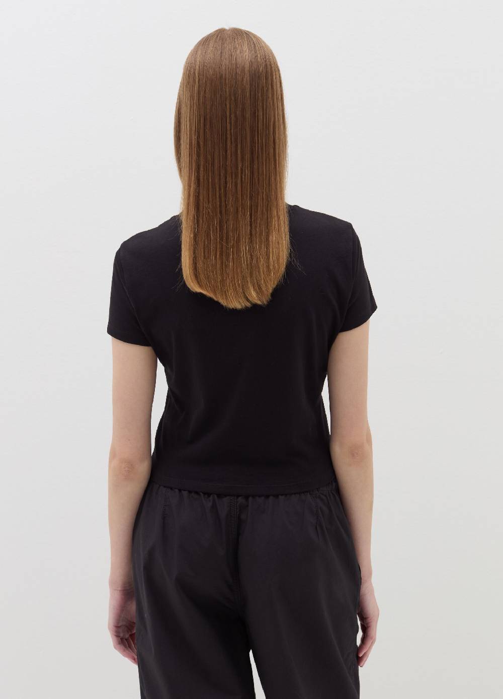 B. ANGEL T-shirt crop con ricamo lettering Vendita Calda