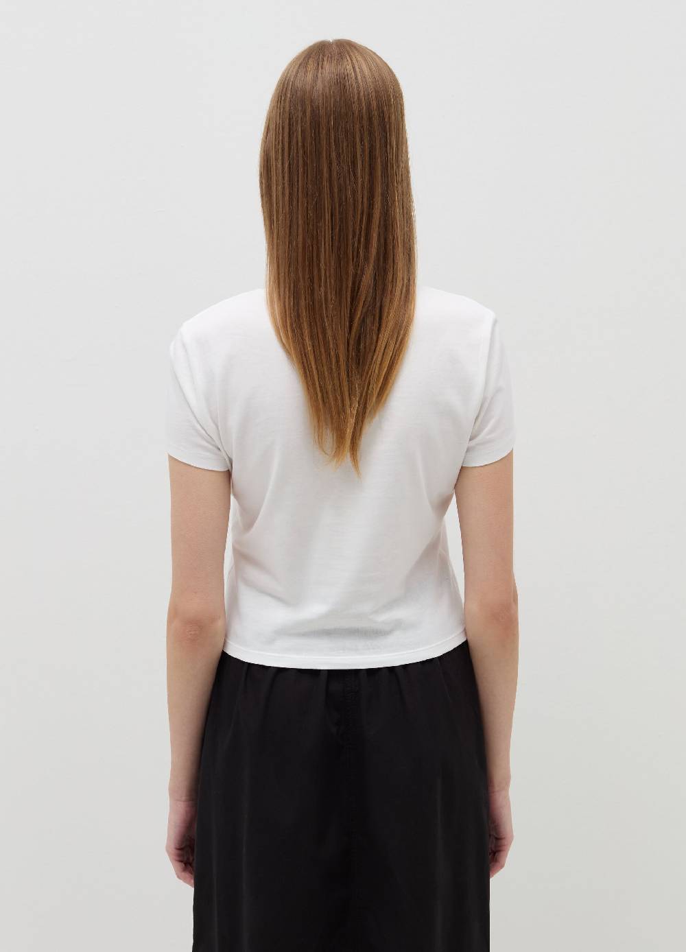 B. ANGEL T-shirt crop in cotone Saldi Di Fabbrica