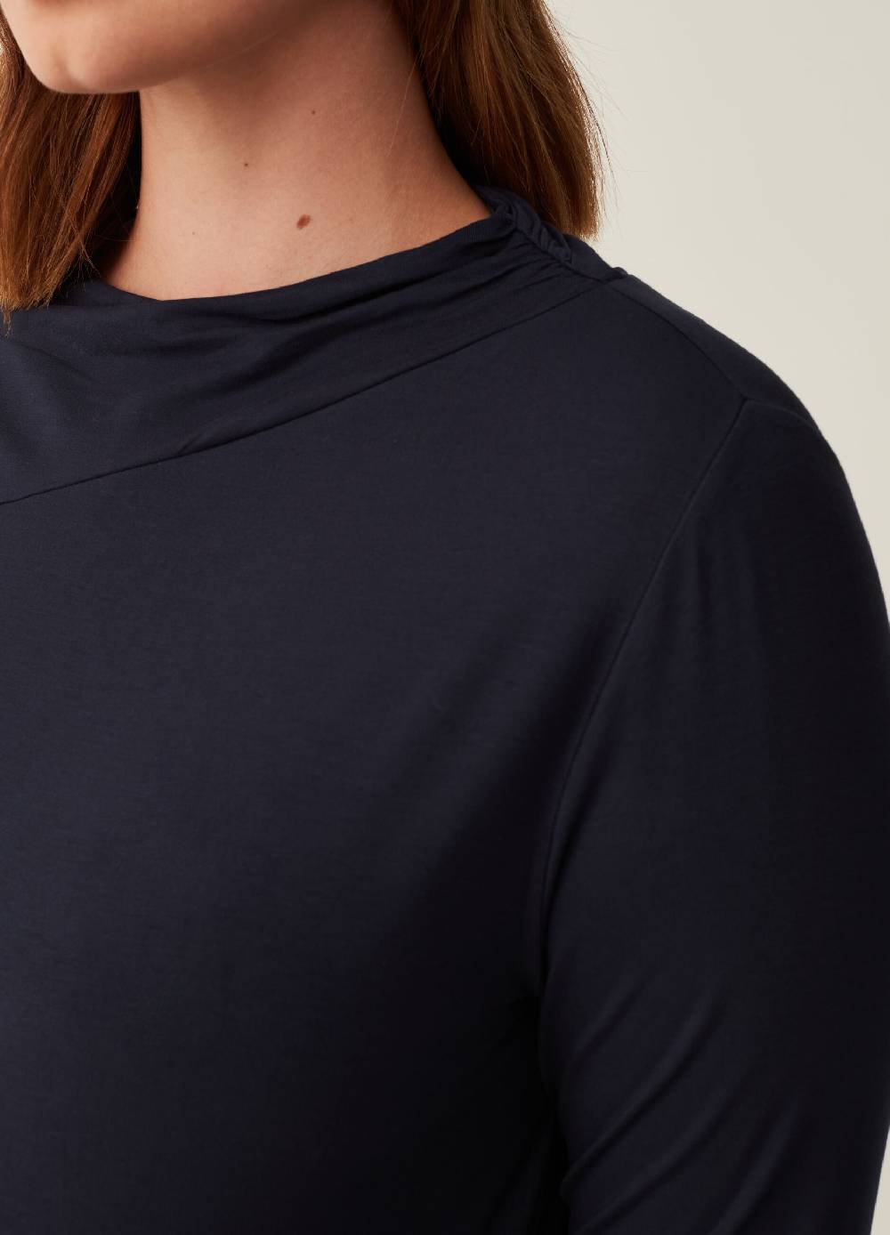 MYA T-shirt in viscosa stretch Curvy Vendita Calda