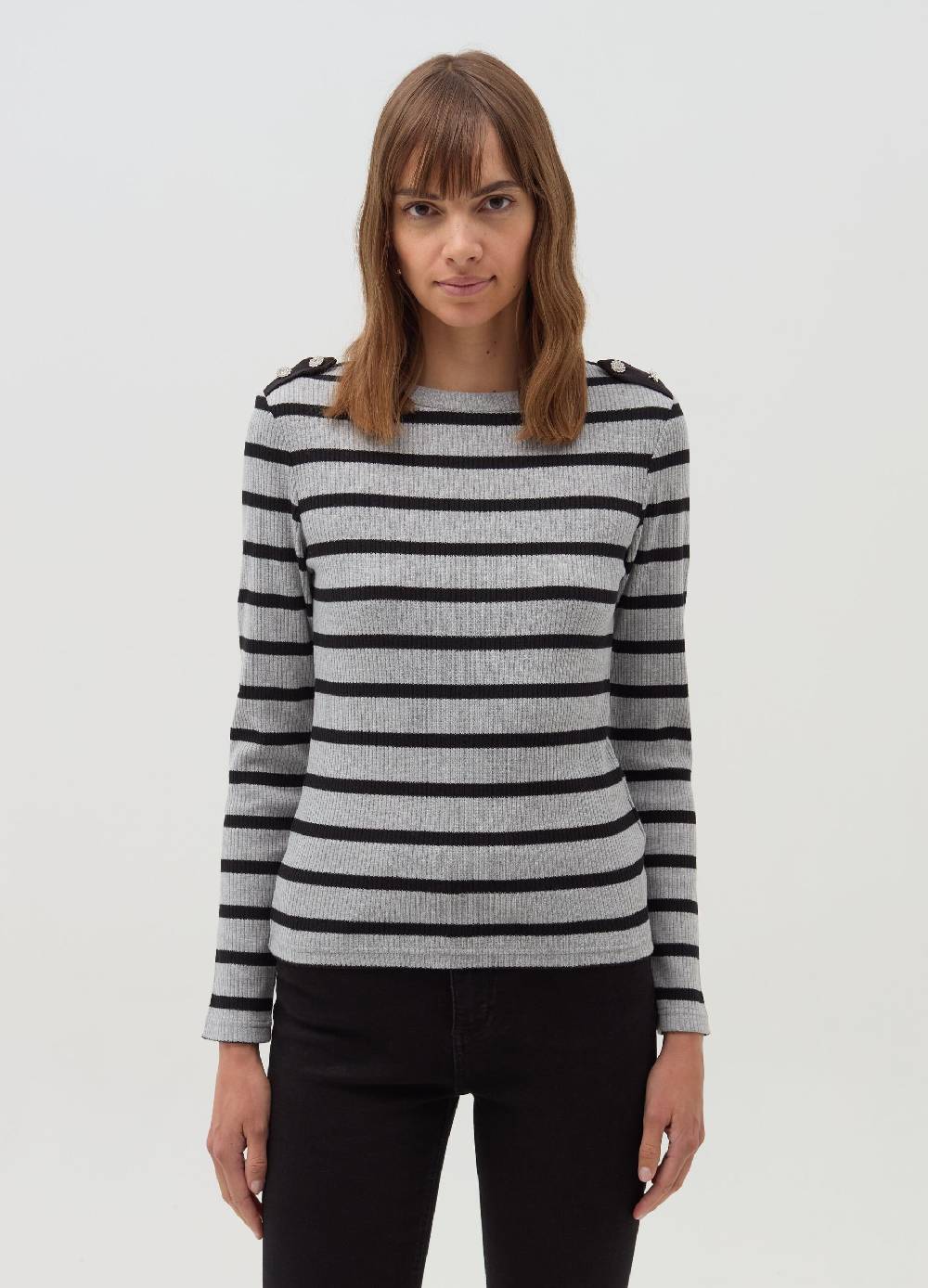 OVS T-shirt a maniche lunghe con bottoni gioiello Negozi Online