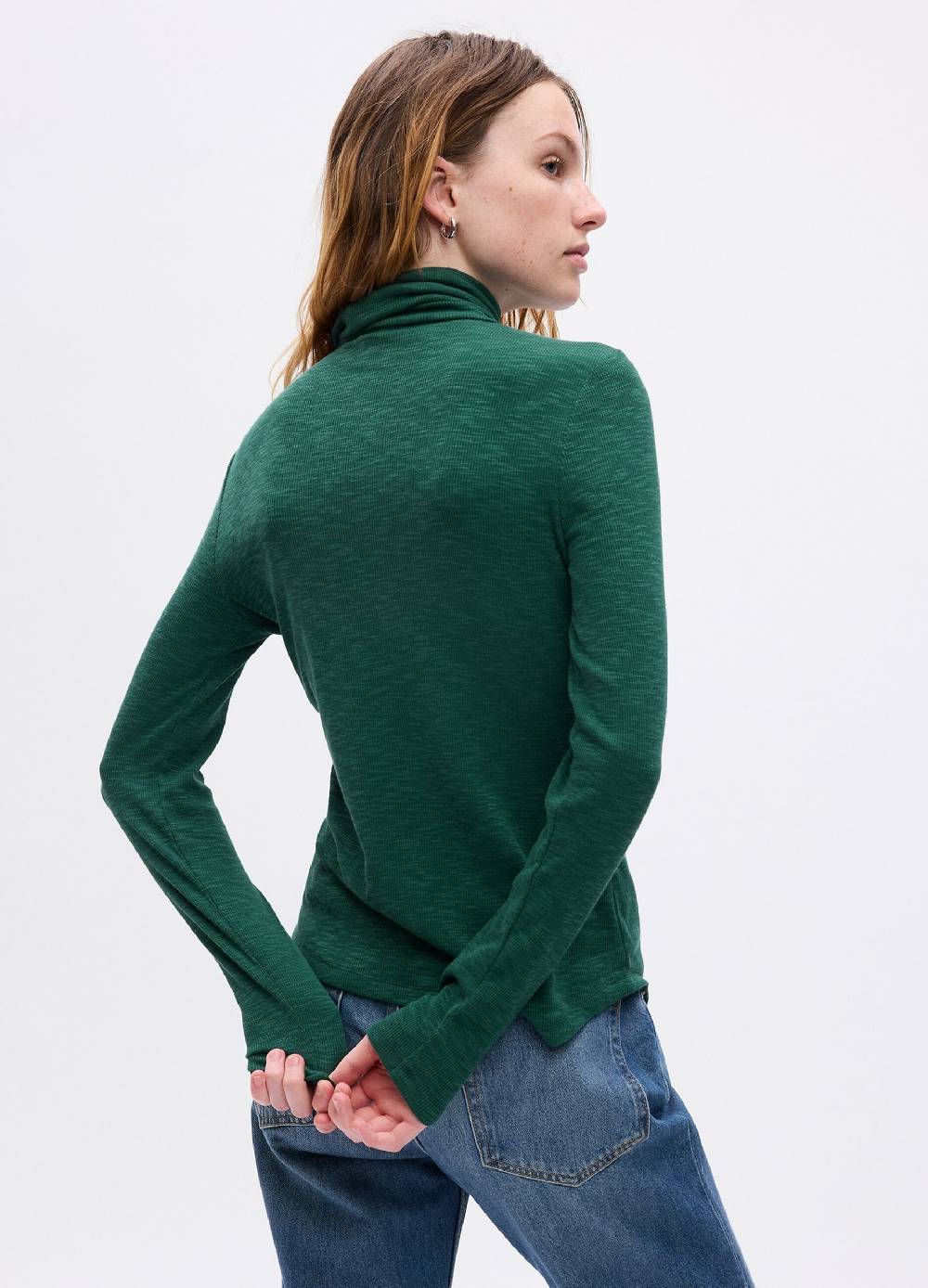 GAP T-shirt a costine sottili con collo alto Affare Del Giorno