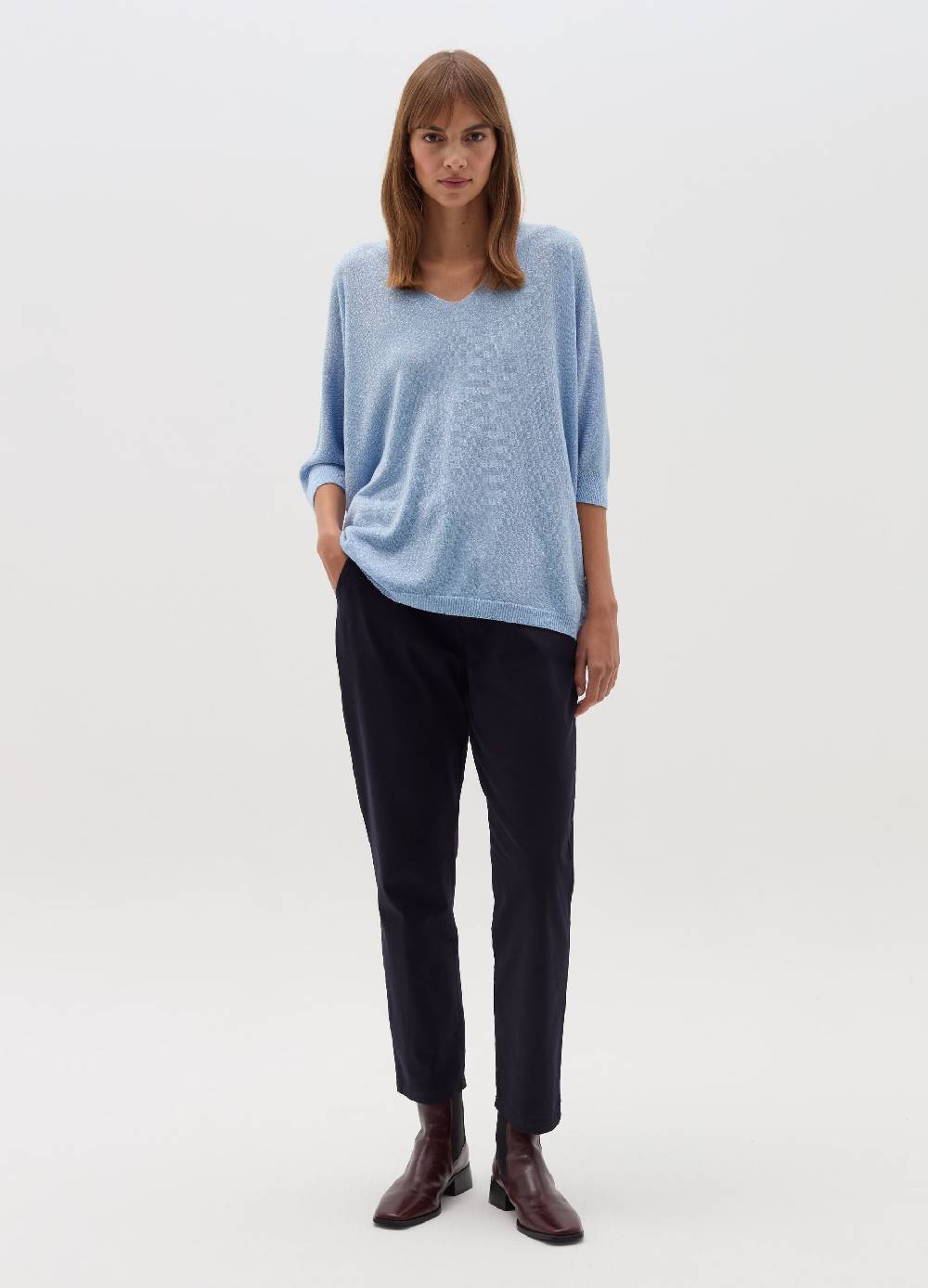 HYBRID Maglia in lurex con maniche a tre quarti Economico