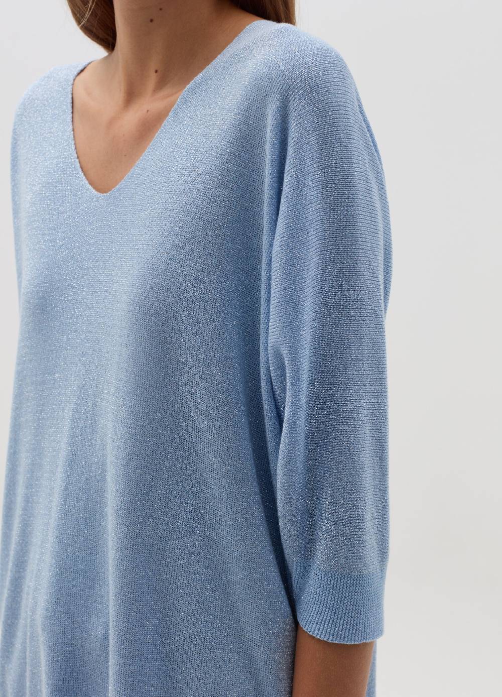 HYBRID Maglia in lurex con maniche a tre quarti Economico