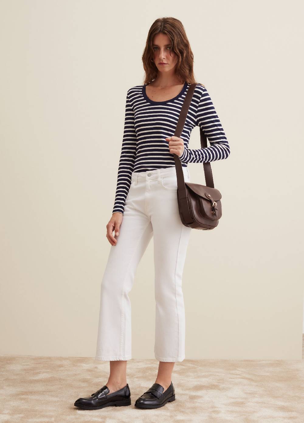 PIOMBO T-shirt a righe con maniche lunghe In Vendita