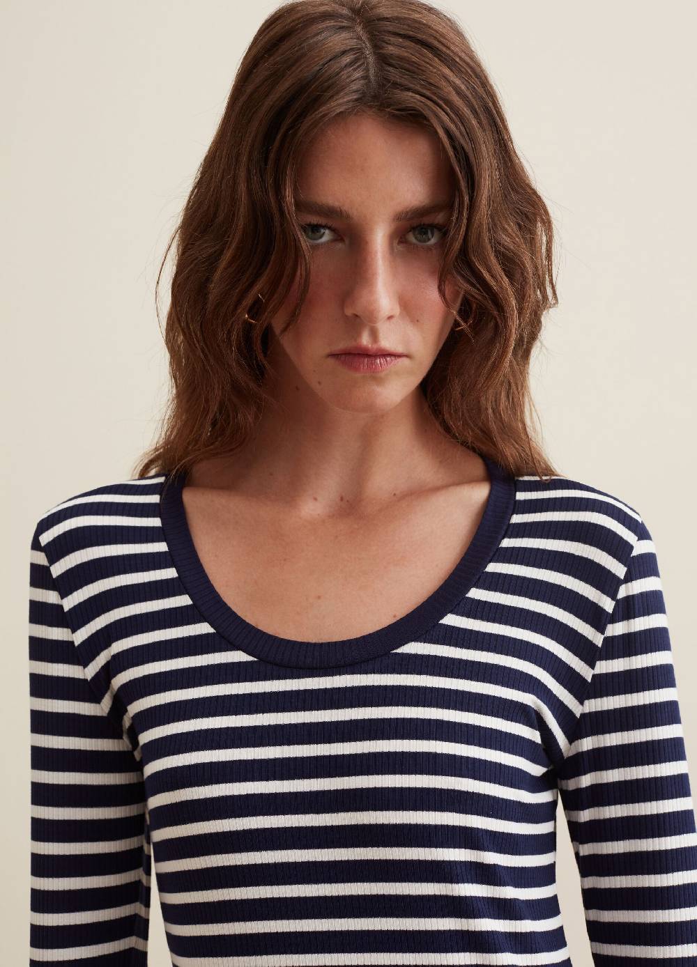 PIOMBO T-shirt a righe con maniche lunghe In Vendita
