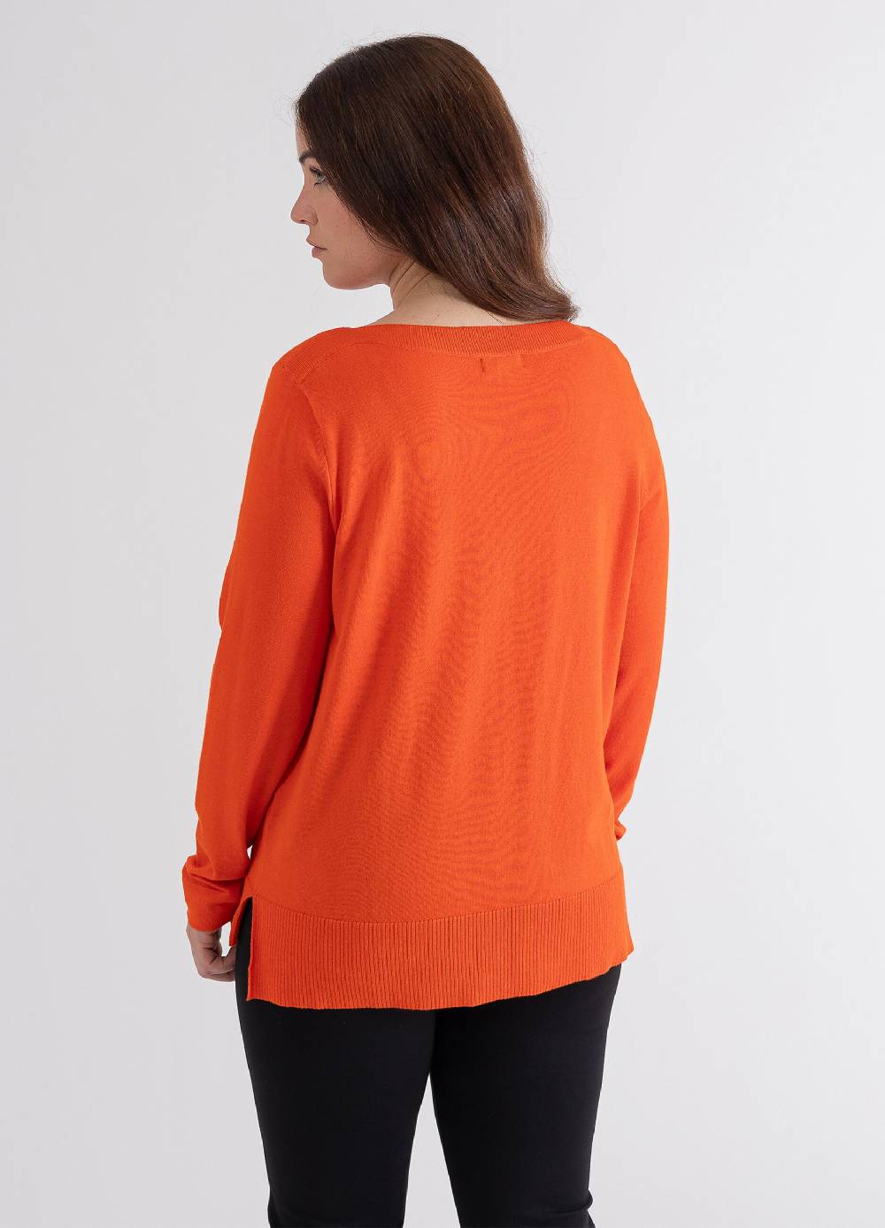 OCTOBER Maglia a maniche lunghe scollo a barca Curvy Offerte