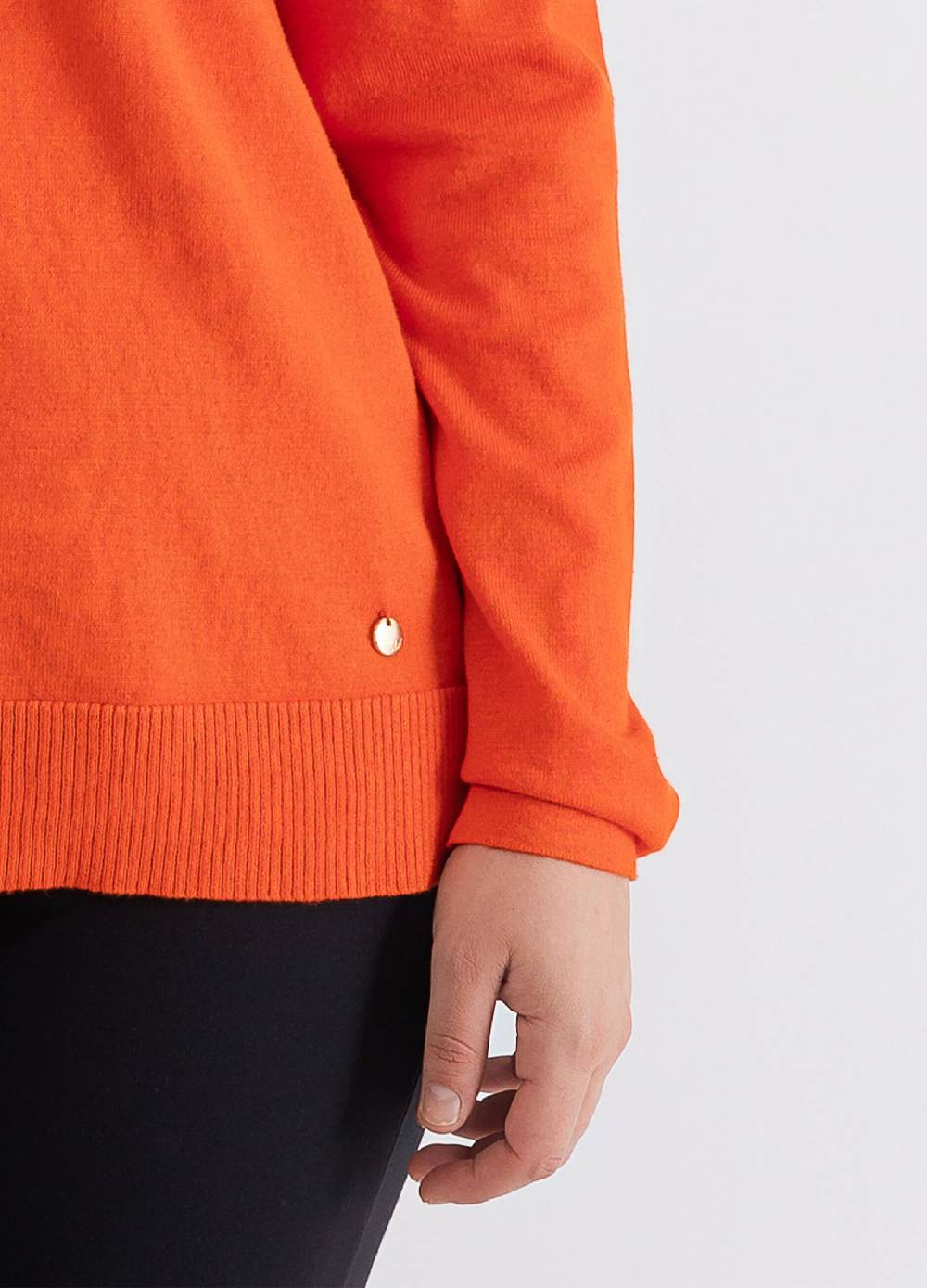 OCTOBER Maglia a maniche lunghe scollo a barca Curvy Offerte