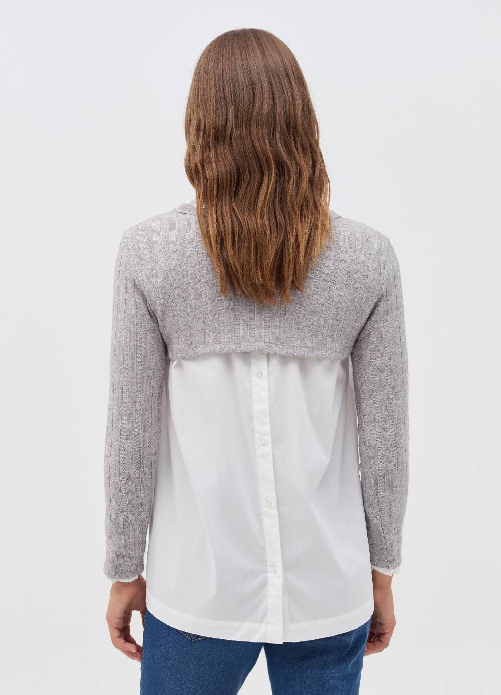 NICOL CARAMEL T-shirt premaman crop a coste piatte Italy