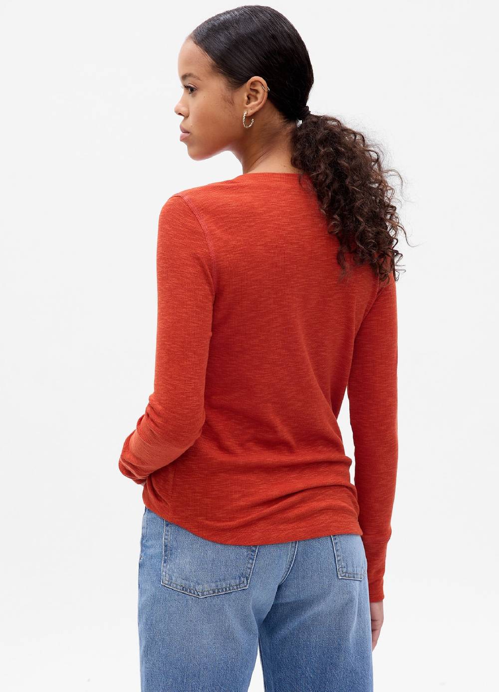GAP T-shirt a costine sottili scollo serafino Negozi Online