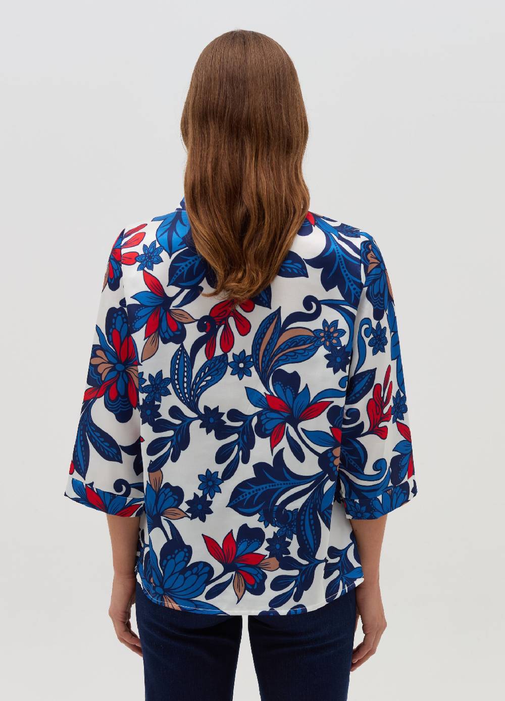 HYBRID Blusa floreale con maniche a tre quarti Fino Al -60%