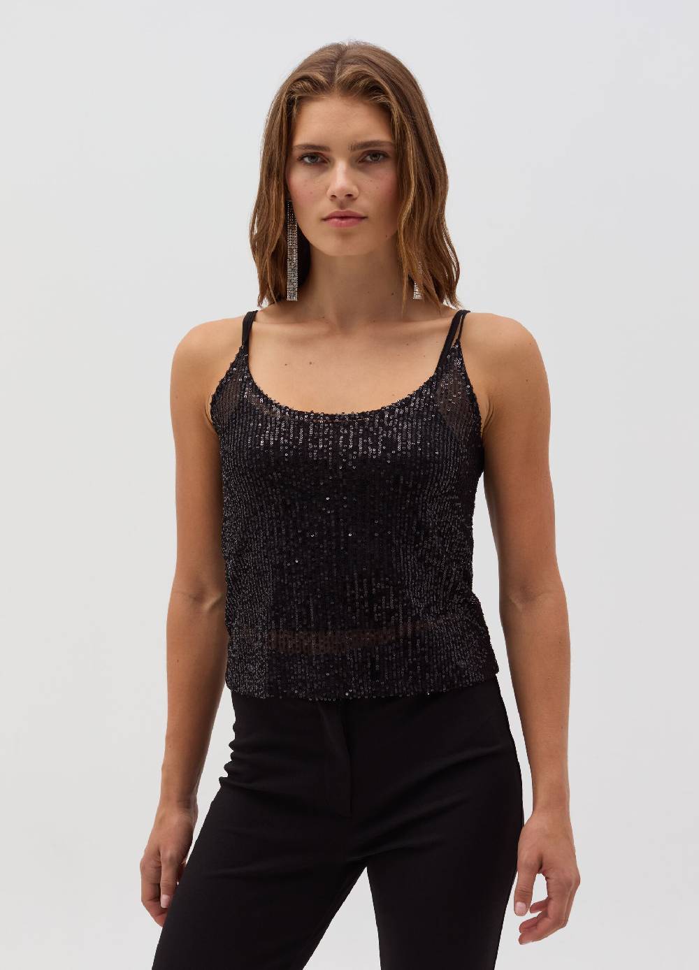 OVS Top con paillettes all-over Presa