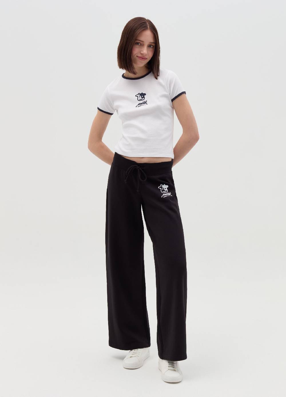 MILK+HERO T-shirt girocollo con stampa In Vendita