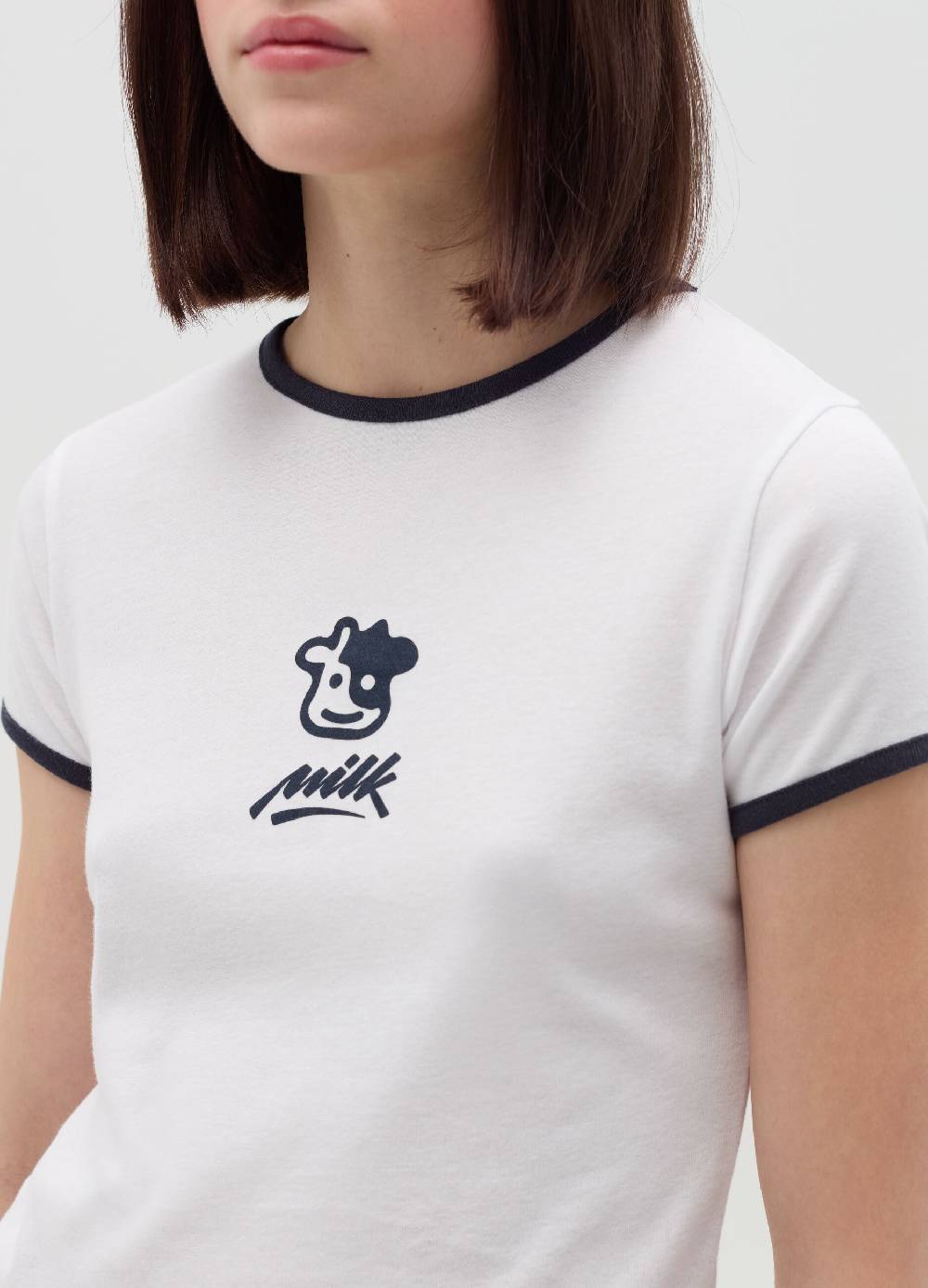 MILK+HERO T-shirt girocollo con stampa In Vendita