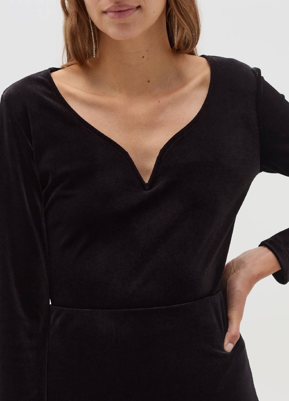 OVS Body a maniche lunghe in velluto Moda