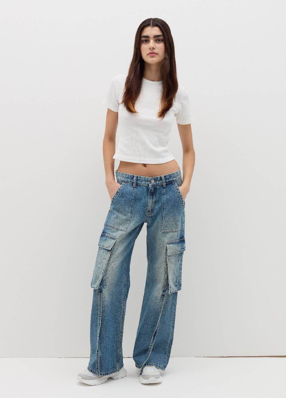 B. ANGEL T-shirt in cotone stretch a costine 2025
