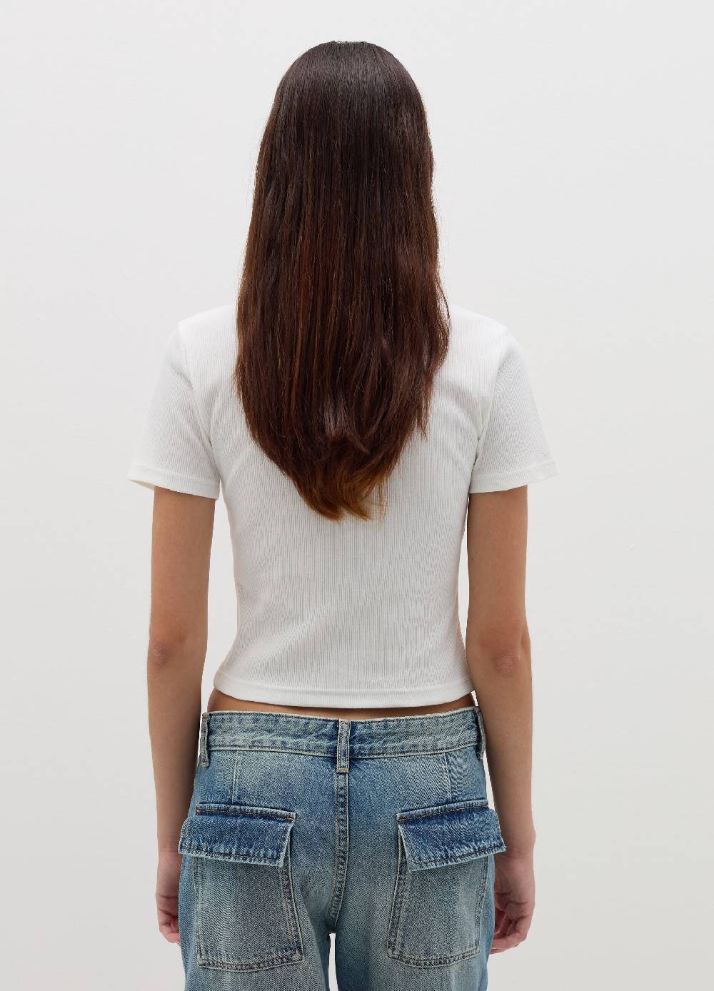 B. ANGEL T-shirt in cotone stretch a costine 2025