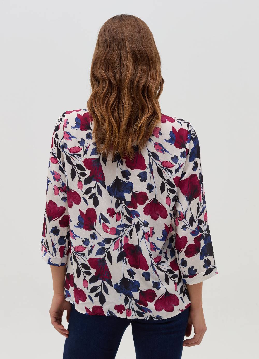 HYBRID Blusa con stampa floreale e maniche a tre quarti Qualità