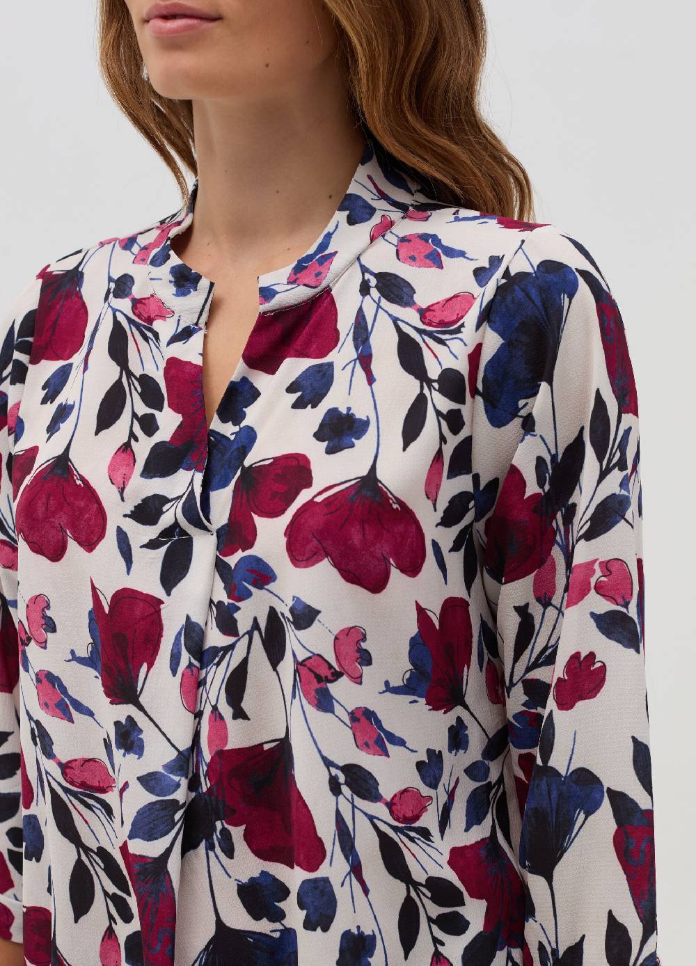 HYBRID Blusa con stampa floreale e maniche a tre quarti Qualità