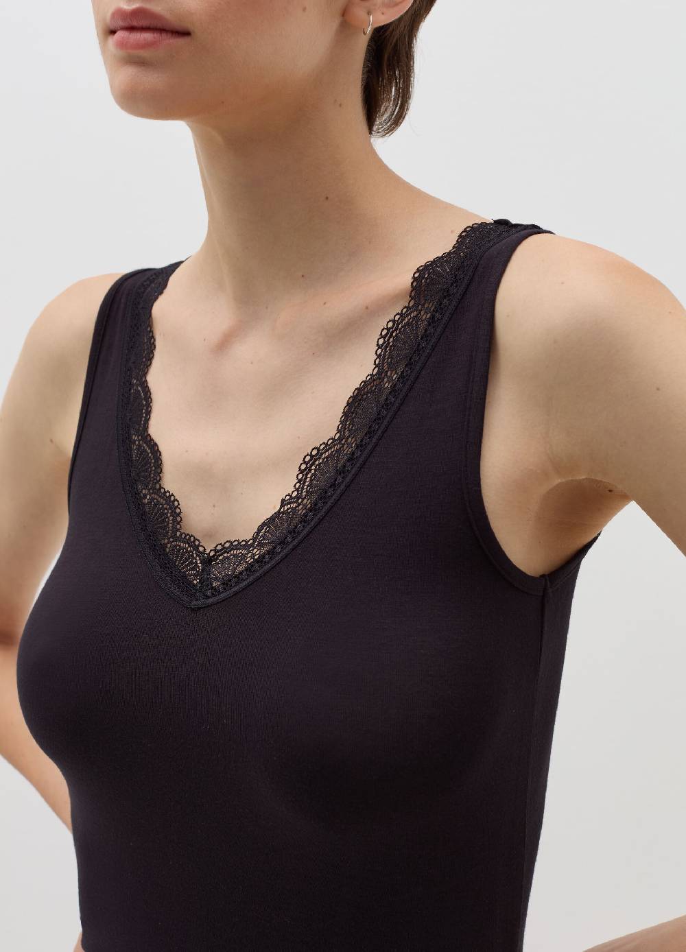 OVS Canotta in viscosa stretch con pizzo Spedizione Gratuita